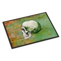 Micasa Day of the Dead Green Skull Indoor or Outdoor Mat24 x 36 in. MI951059